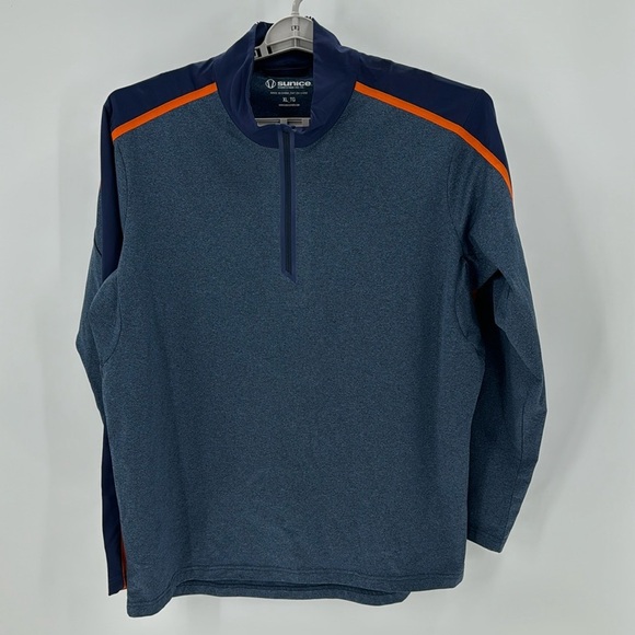 Sunice  Tobey UltraliteFX Stretch Half-Zip Pullover blue orange performance - Picture 1 of 9